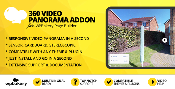 360 Video Panorama Addon for WPBakery Page Builder