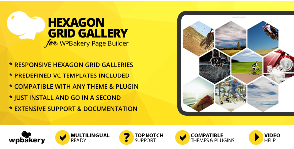 Hexagon Grid Gallery Addon for WPBakery Page Builder