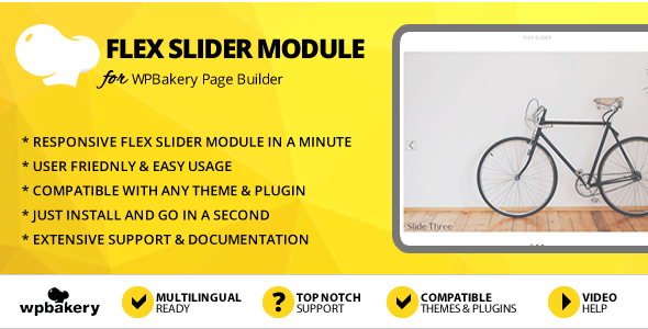 Elegant Mega Addons Flex Slider Module for WPBakery Page Builder