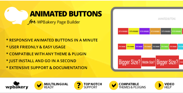 Elegant Mega Addons Animated Buttons Module for WPBakery Page Builder