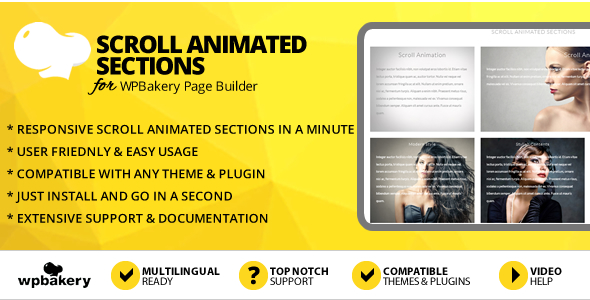 Elegant Mega Addons Scroll Animated Sections for WPBakery Page Builder