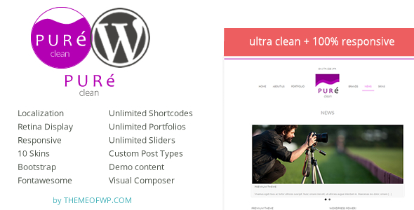 PureClean Multipurpose Responsive WordPress Theme