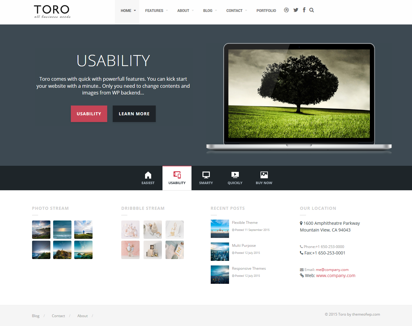 Toro – Business and Portfolio WordPress Theme