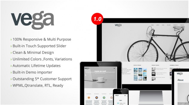 Vega – Premium Photography & Personal WordPress Theme