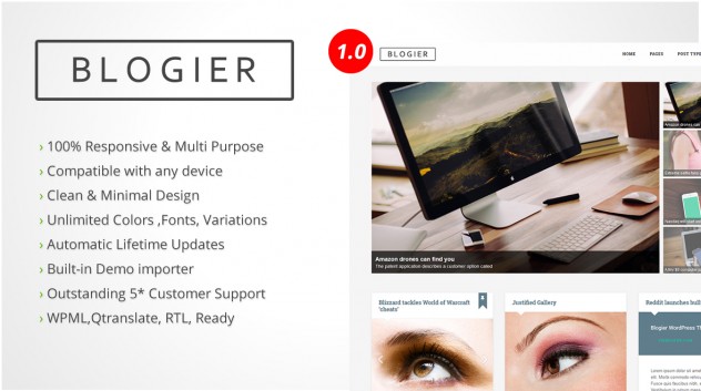 Blogier – Blog & Magazine Multipurpose WordPress Theme