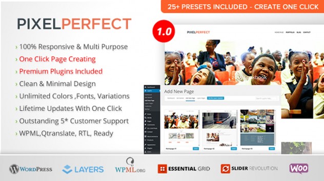 PixelPerfect- Multipurpose WordPress Layers Theme