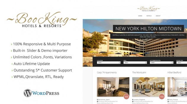 Booking – Premium Multipurpose Booking WordPress Theme