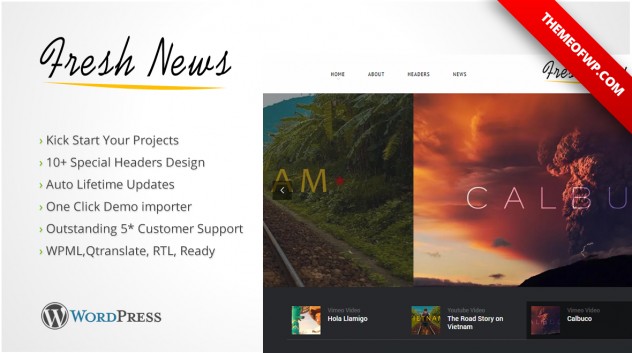 FreshNews Clean Minimal Multipurpose WordPress Theme
