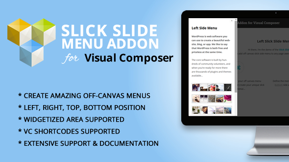 Slick Slide Menu Addon for Visual Composer