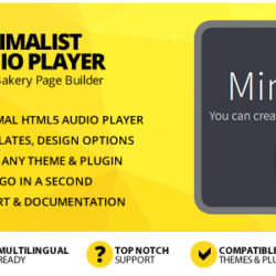 Minimalist Audio Player Addon for WPBakery Page Builder (Visual Composer)
