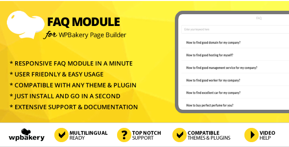 Elegant Mega Addons FAQ Module for WPBakery Page Builder