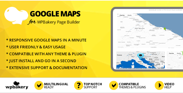 Elegant Mega Addons Google Maps Module for WPBakery Page Builder