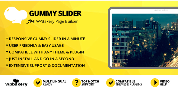 Elegant Mega Addons Gummy Slider Module for WPBakery Page Builder