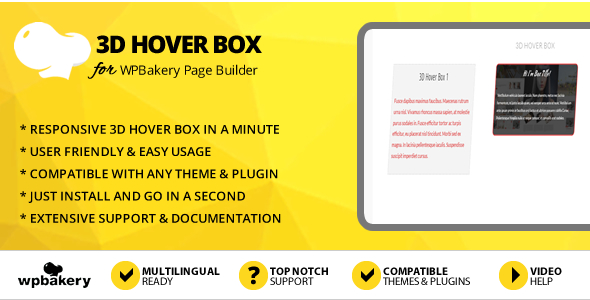 Elegant Mega Addons 3D Hover Box Module for WPBakery Page Builder